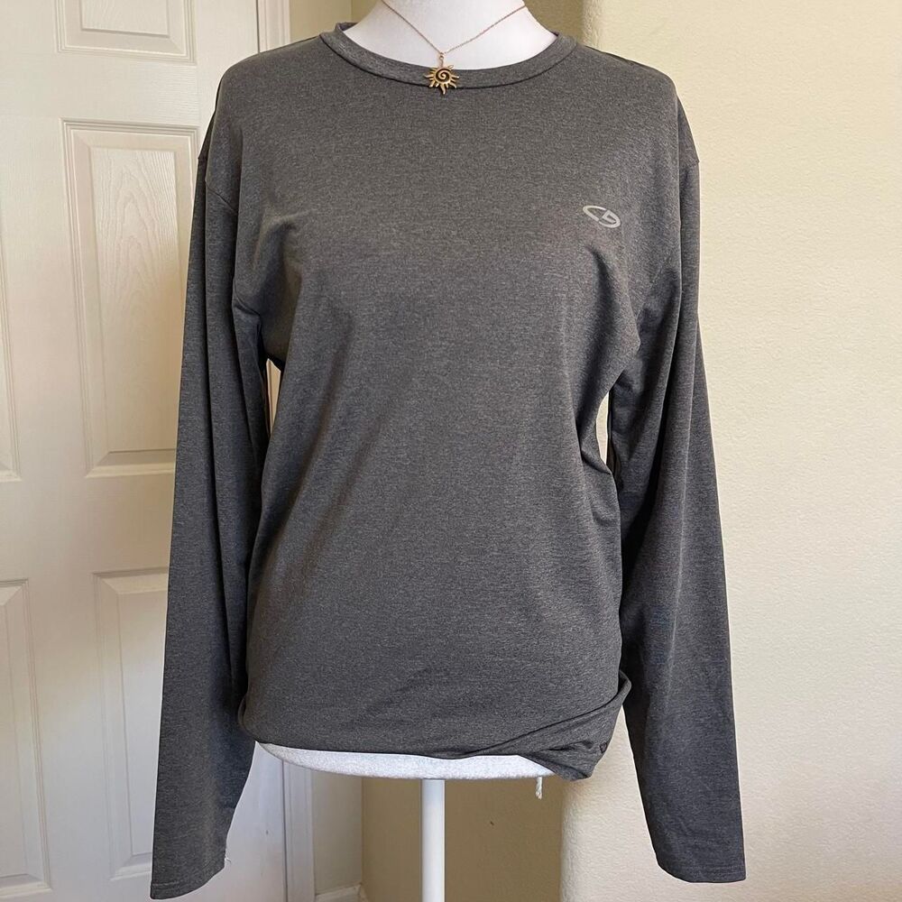 Champion Women's Power Core Grey Long Sleeve Athletic Shirt - Size Large